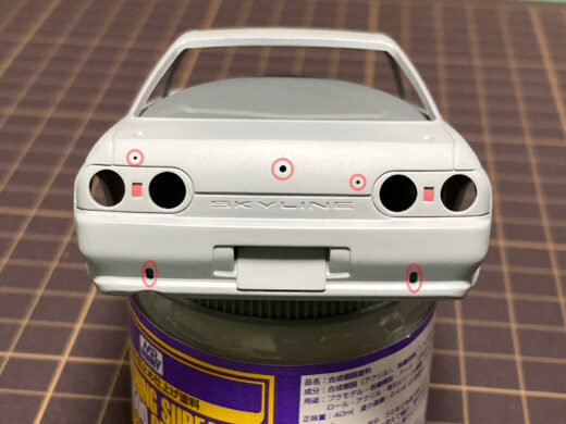 【写真】アオシマ ザ・スナップキット R32 GT-R 改修3 リア部