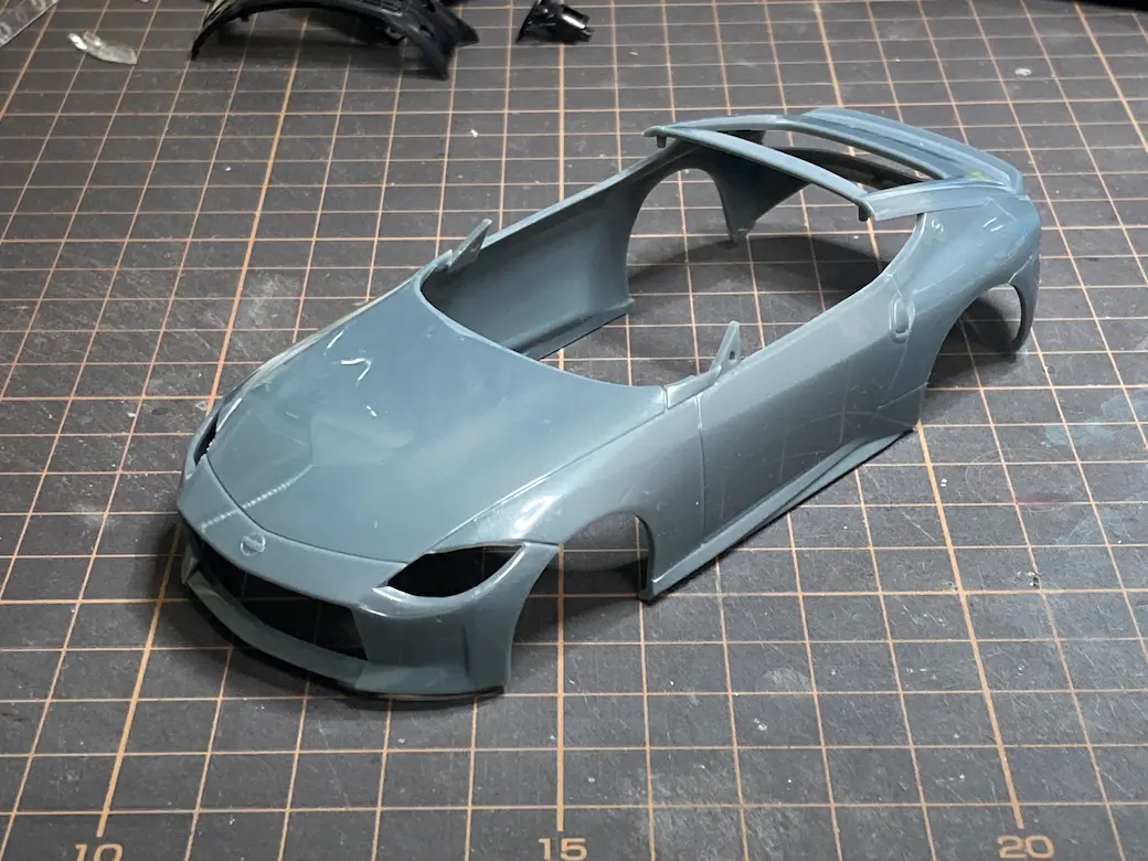 アオシマ THE SNAPKIT NISSAN RZ34 フェアレディZ 整形前のプレーンな状態のボディパーツ