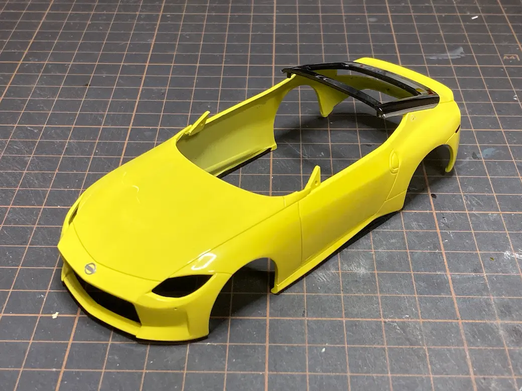 アオシマ THE SNAPKIT NISSAN RZ34 フェアレディZ ボディ塗装完了の画像