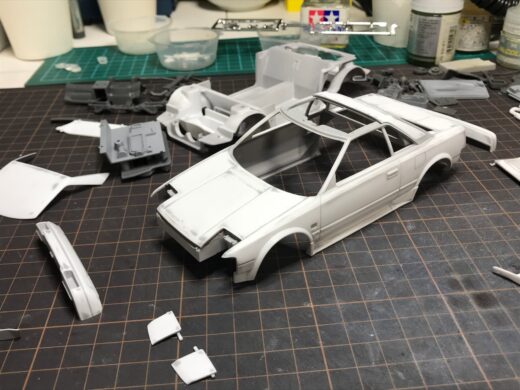 【写真】ハセガワMR2製作記-表面処理