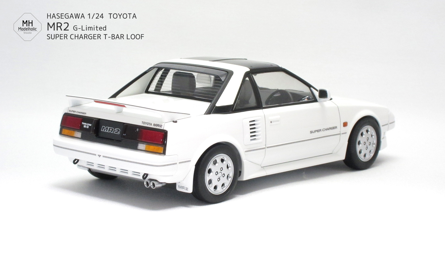 【完成写真】ハセガワ 1/24 トヨタ MR2 AW11 Gリミテッド スーパーチャージャー Tバールーフ リア1