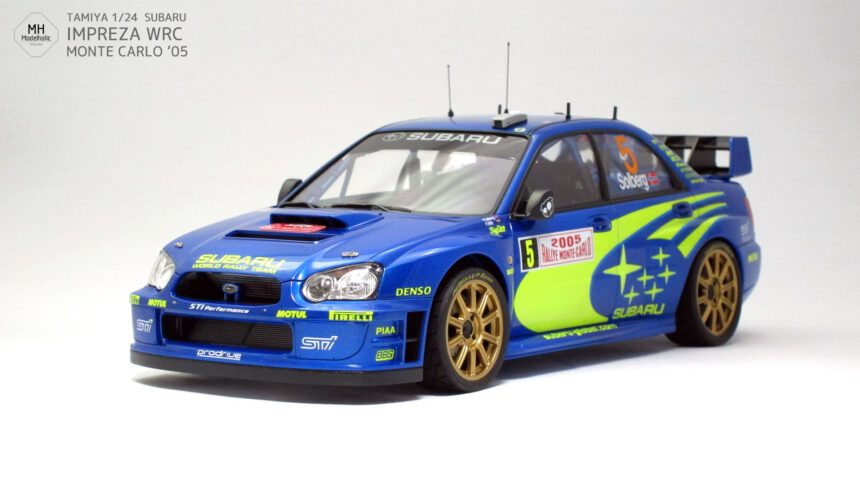 TAMIYA 1/24 SUBARU IMPREZA WRC MONTECARLO'05 flont view "MODEL HOLIC made"