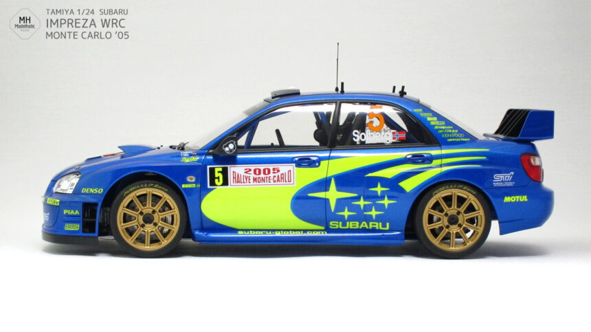 TAMIYA 1/24 SUBARU IMPREZA WRC MONTECARLO'05 side view "MODEL HOLIC made"